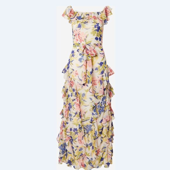 Lauren Ralph Lauren Floral Off-Shoulder Maxi Dress - Picture 5 of 16
